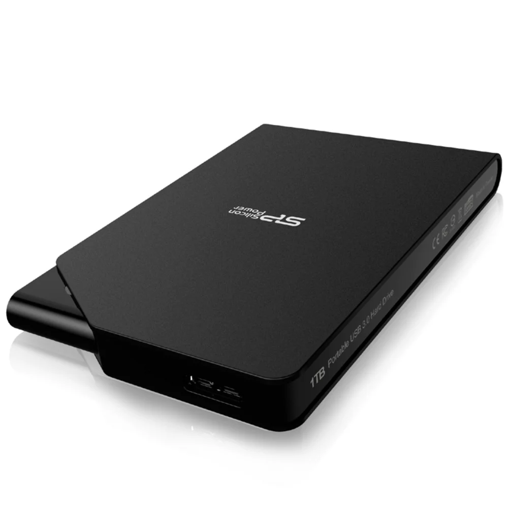 Внешний HDD 2.5" Silicon Power Stream S03, 1TB, USB 3.2 Gen 1 Type-A, 5400 rpm, черный