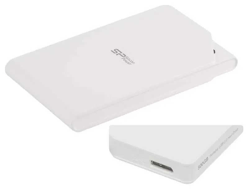 Внешний HDD 2.5" Silicon Power Stream S03, 2TB, USB 3.2 Gen 1 Type-A, 5400 rpm, белый