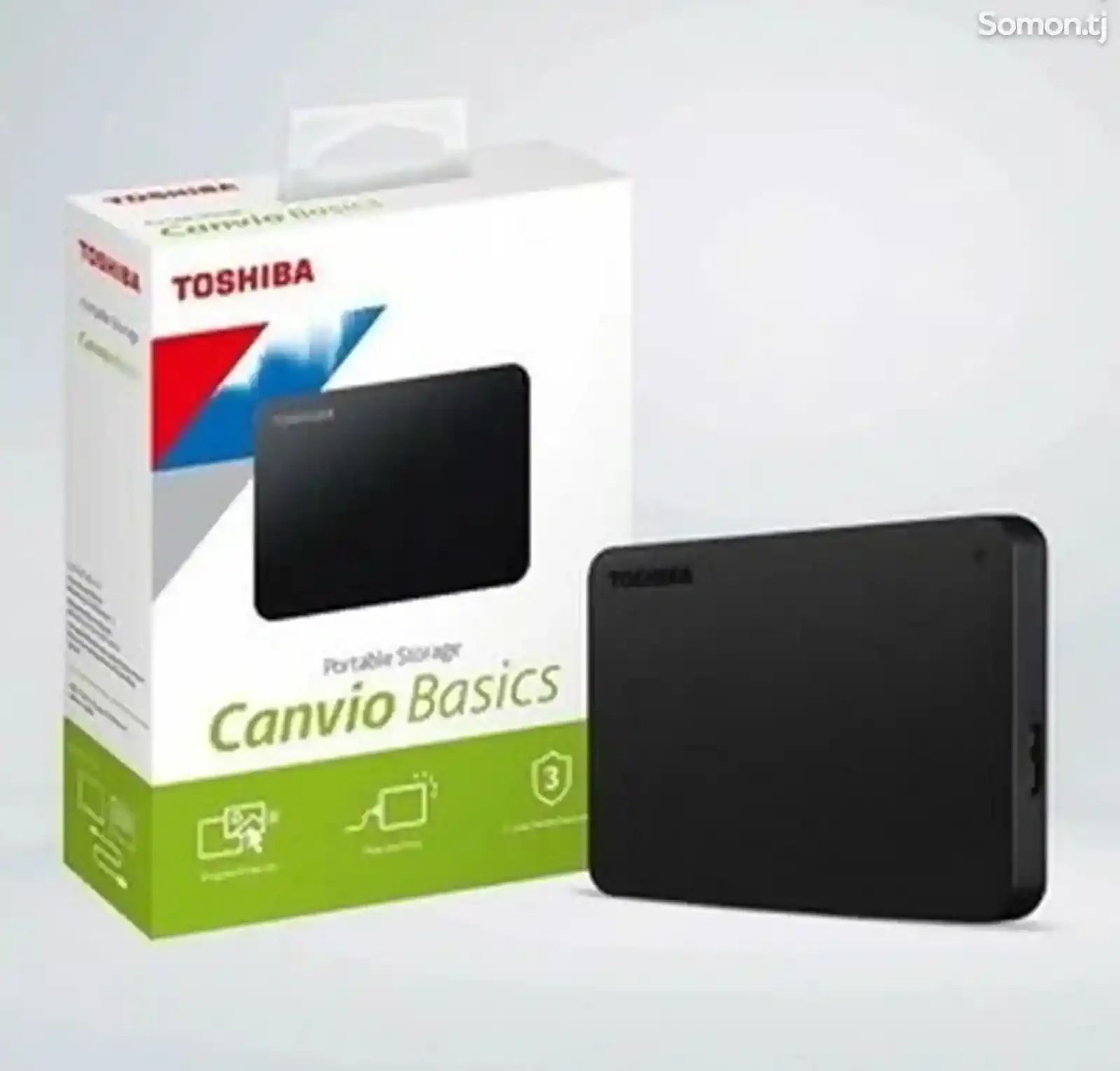 Внешний HDD 2.5" Toshiba Canvio Basics, 1TB, USB 3.2 Gen 1 Type-A, 5400 rpm, черный (аналог HDTb410EK3AA)