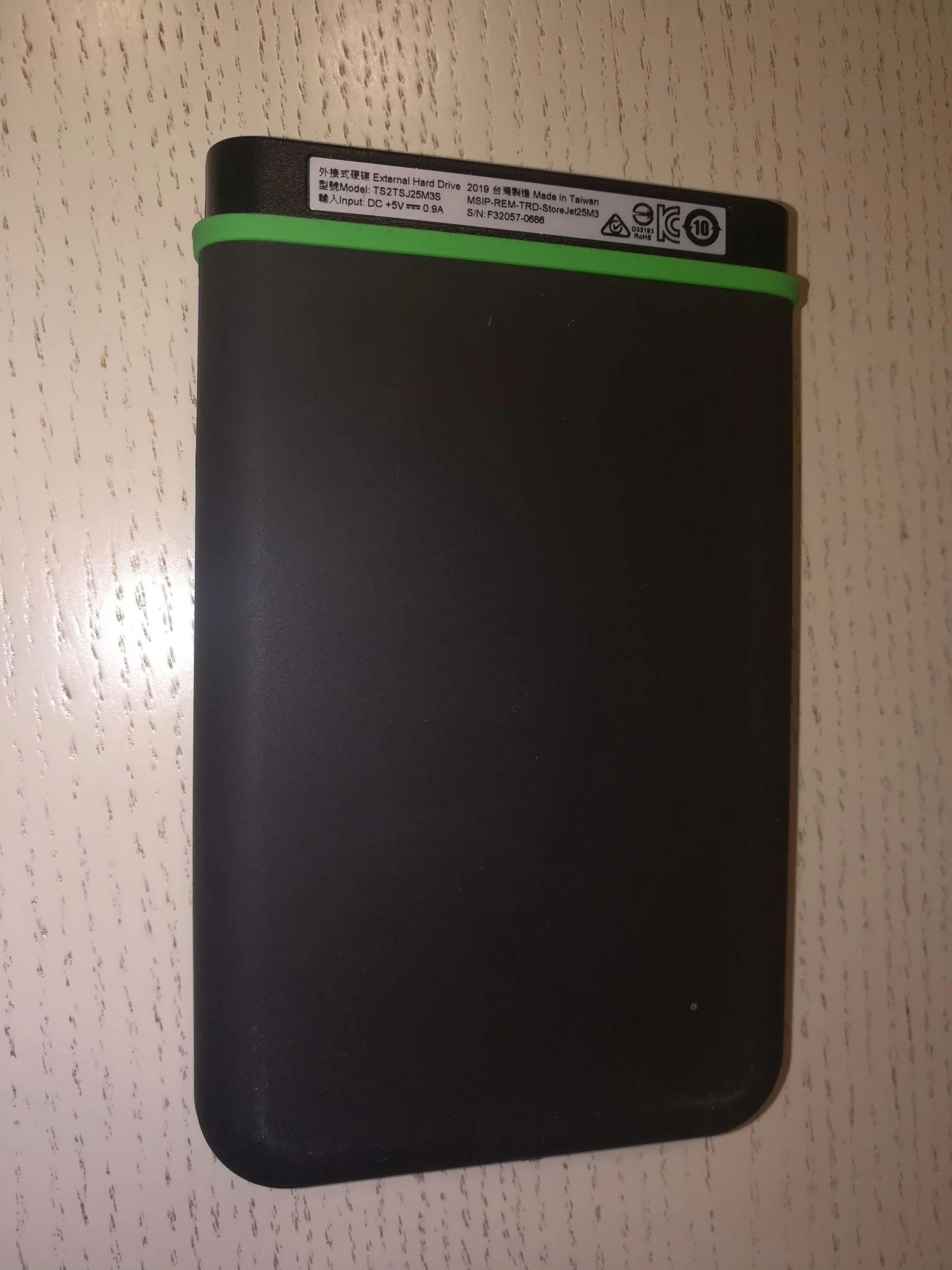 Внешний HDD 2.5" Transcend StoreJet 25M3, 2TB, USB 3.2 Gen 1 Type-A, 5400 rpm, зеленый
