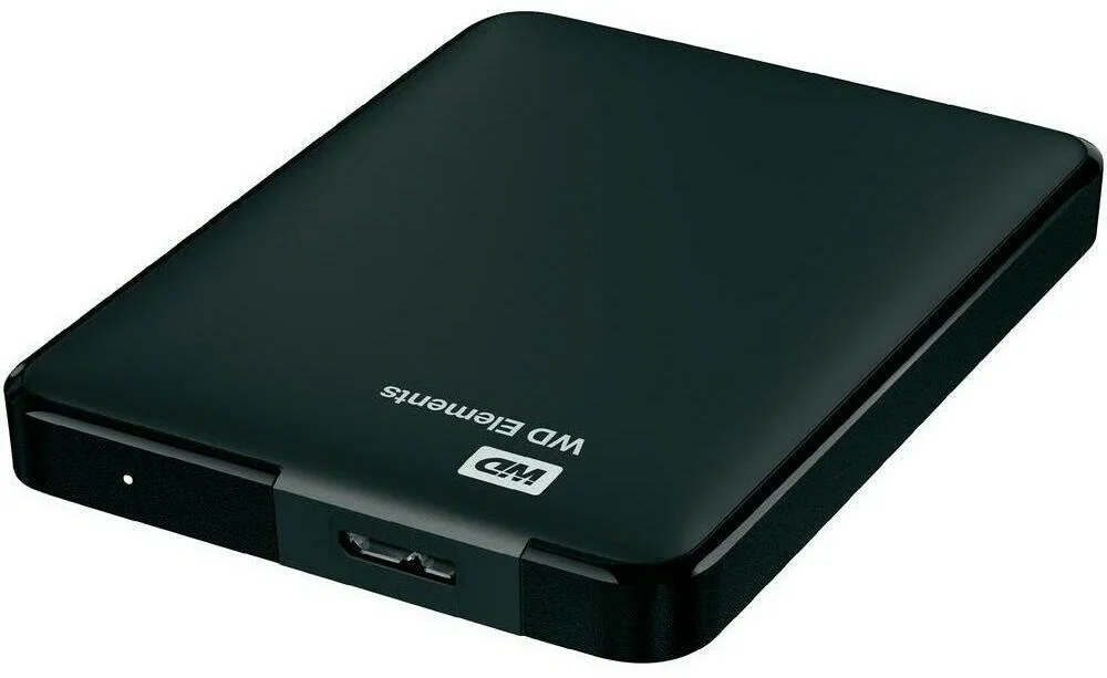 Внешний HDD 2.5" Western Digital Elements Portable, 2TB, USB 3.2 Gen 1 Type-A, 5400 rpm, черный