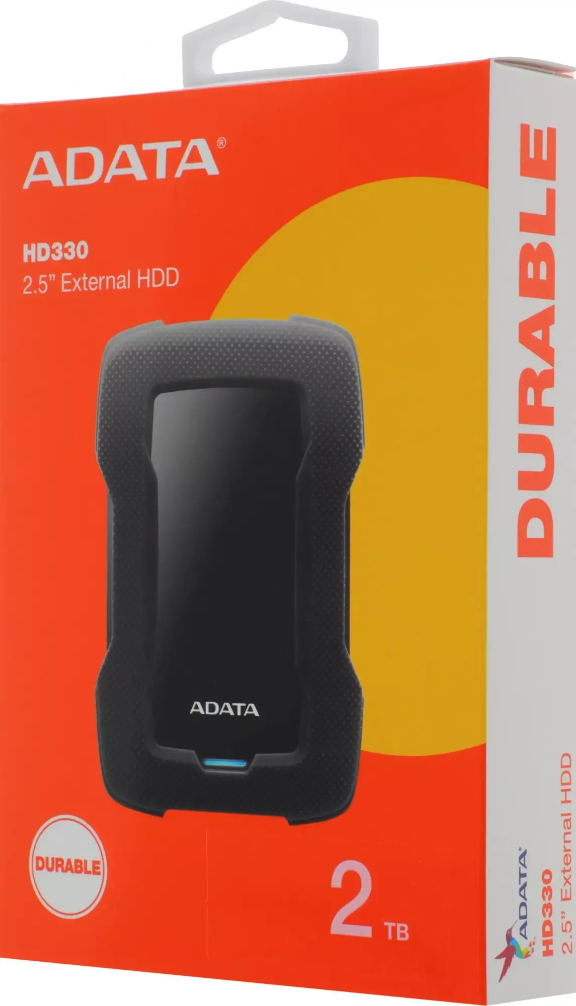 Внешний HDD ADATA HD720, 2Tb 2,5", USB 3.1, прорезиненный, черный