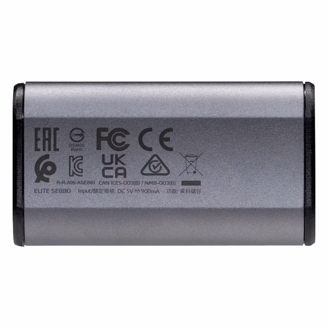 Внешний SSD ADATA Elite SE880, 2TB, USB 3.2 Gen 2x2 Type-C, R/W 2000/2000, серый