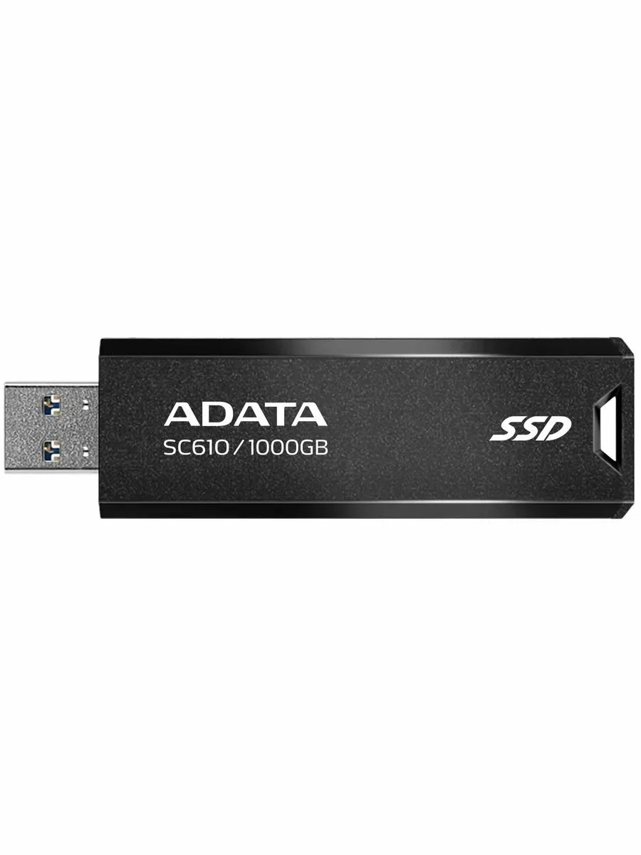 Внешний SSD ADATA SC610, 1TB, USB 3.2 Gen 2 Type-A, R/W 550/500, черный