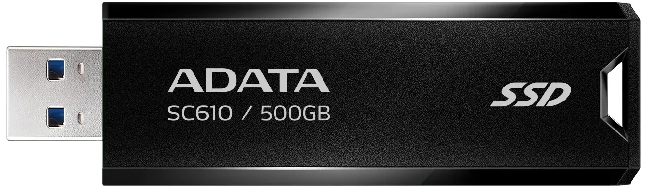 Внешний SSD ADATA SC610, 2TB, USB 3.2 Gen 2 Type-A, R/W 550/500, черный