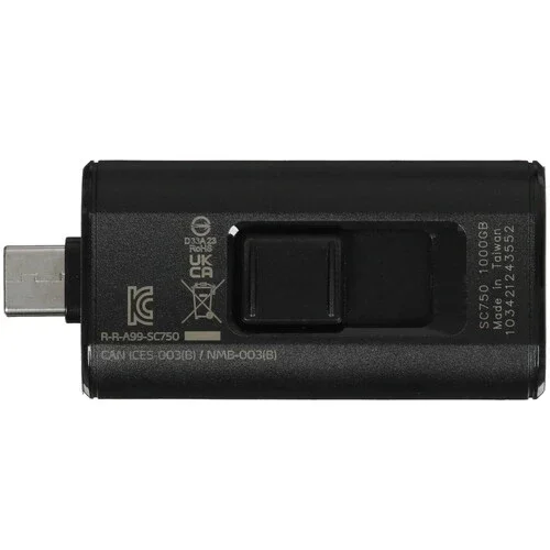 Внешний SSD ADATA SC750, 1TB, USB 3.2 Gen 2 Type-C, R/W 1050/1000, черный