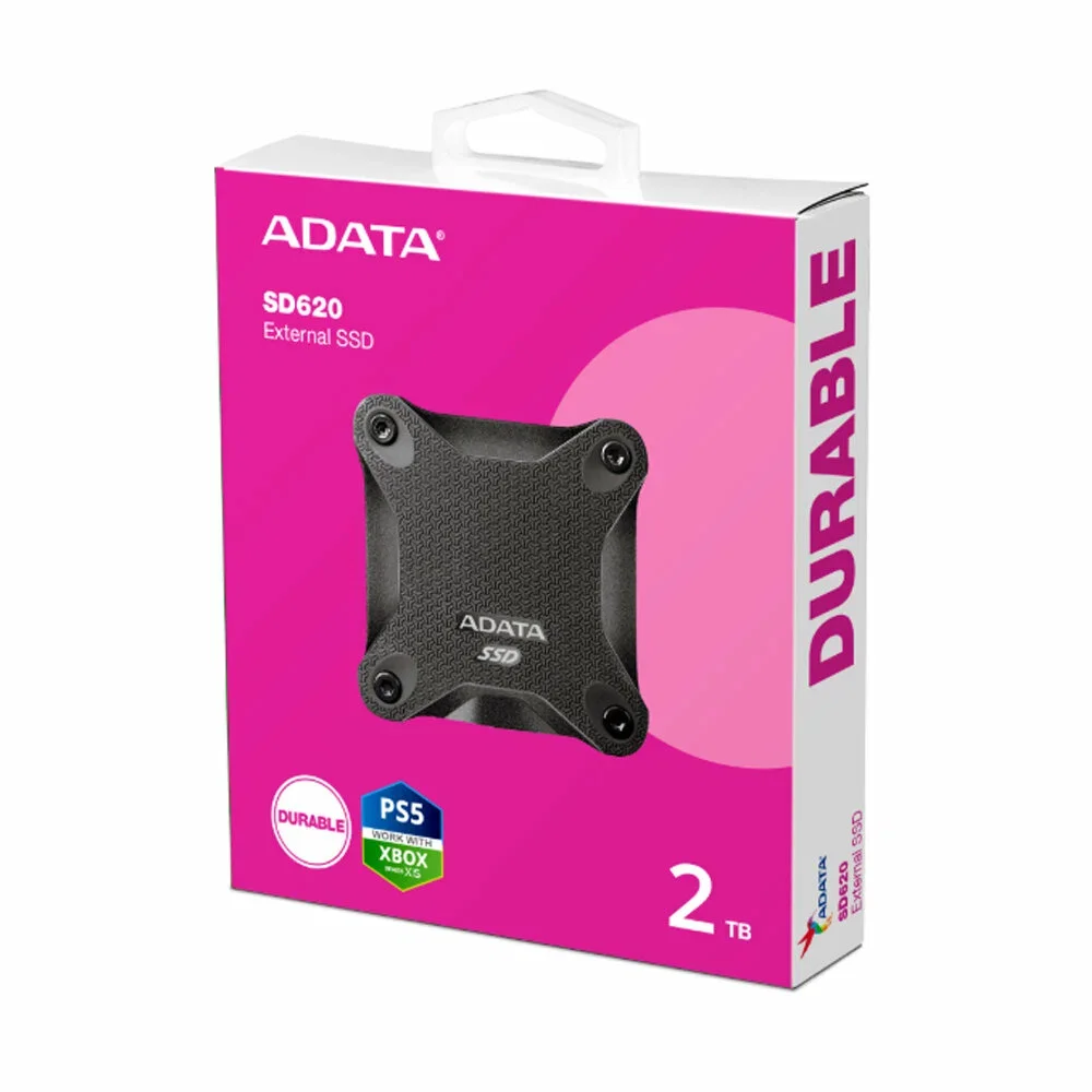 Внешний SSD ADATA SD620, 2TB, USB 3.2 Gen 2 Type-A, R/W 550/480, черный