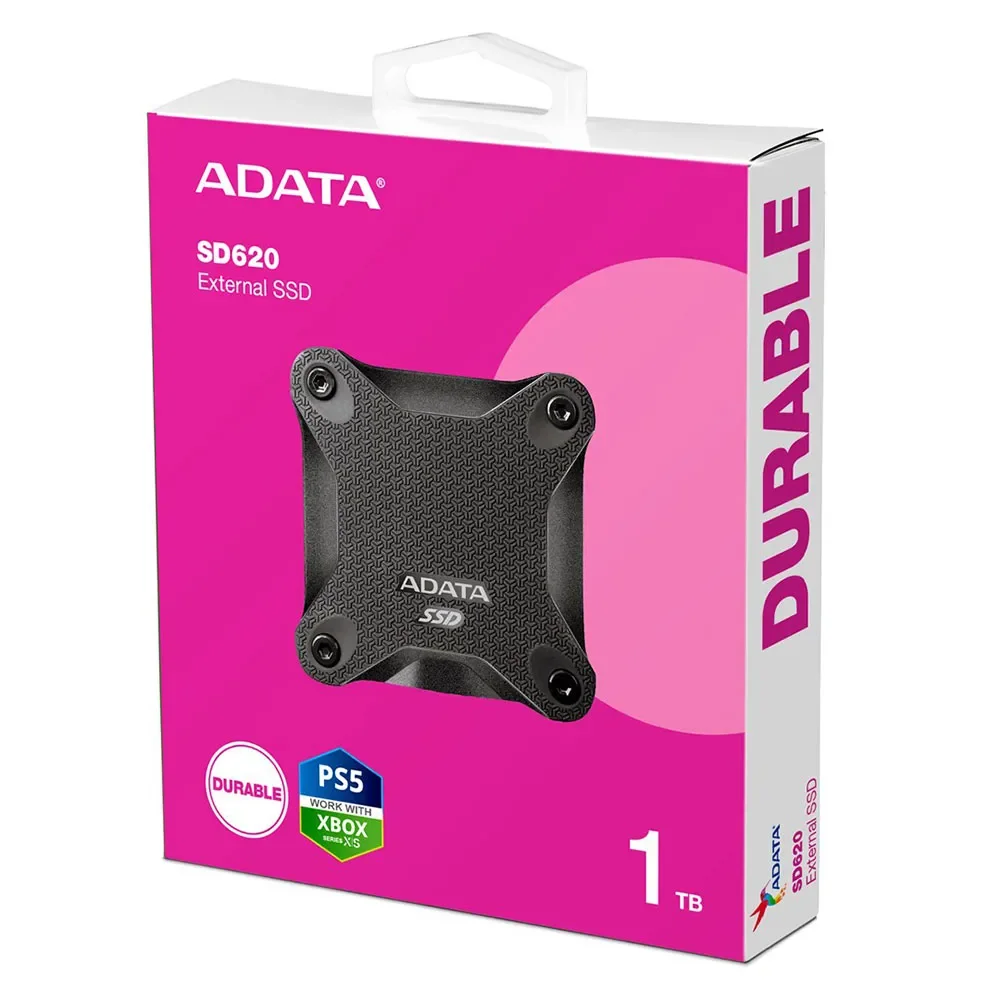 Внешний SSD ADATA SD620, 2TB, USB 3.2 Gen 2 Type-A, R/W 550/480, черный