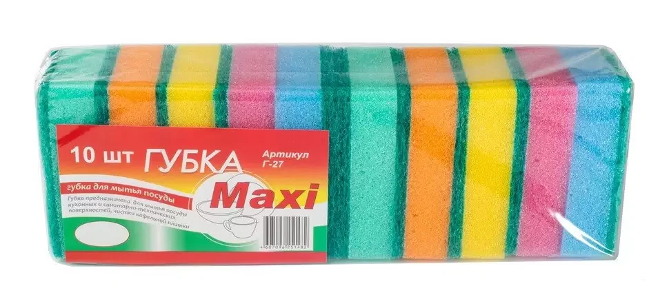 СКР Губка д/посуды "Макси" (10шт)