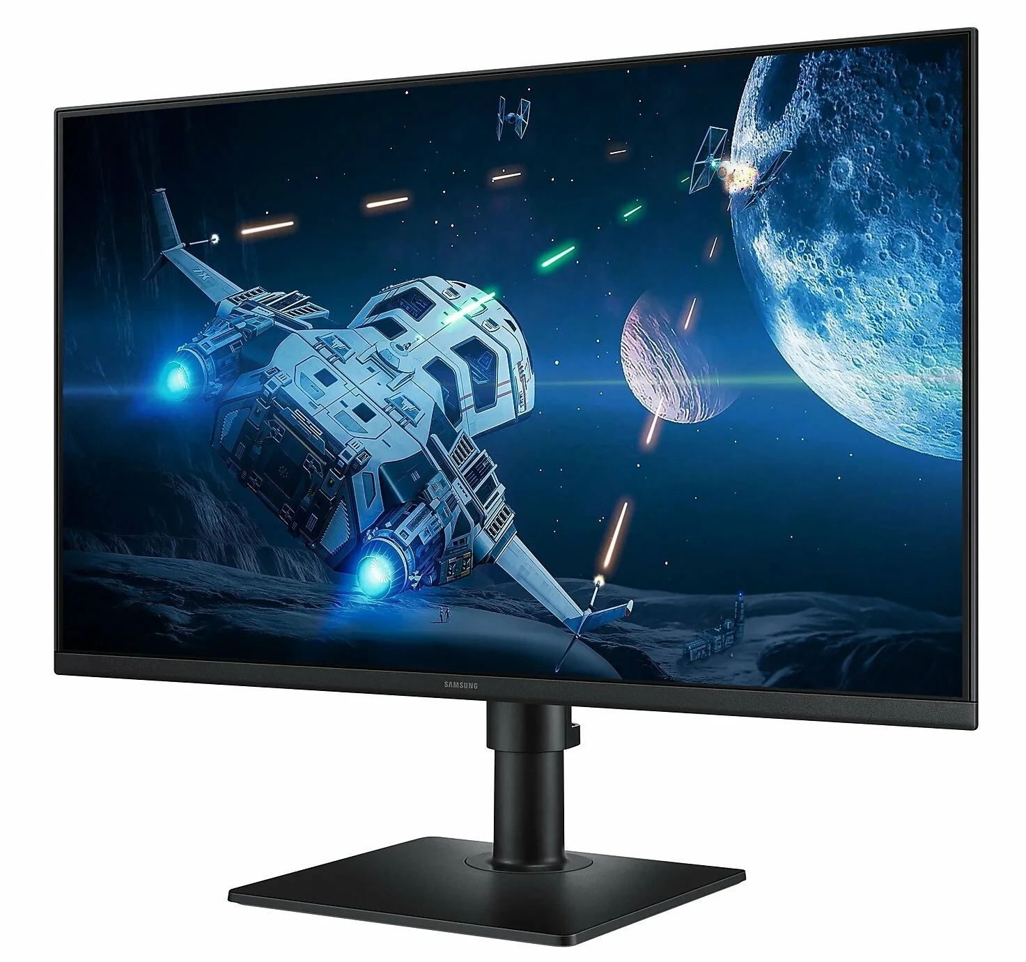 Монитор 27" Samsung Essential S4 LS27D400GAIXCI IPS 1920x1080, 100 Гц, 5 мс, 16:9, 250 кд/м², 2xHDMI, DP, 2xUSB-A 2.0, 1x3.5 мм, черный