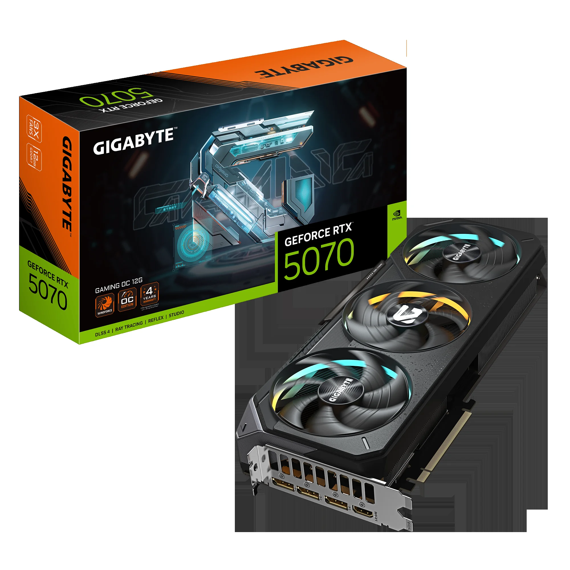 Видеокарта Gigabyte GeForce RTX 5070 Ti GAMING OC 16GB (GV-N507TGAMING OC-16GD)