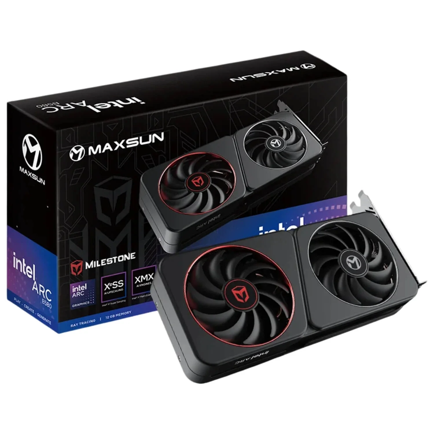 Видеокарта Maxsun Intel Arc B580 Milestone 12G