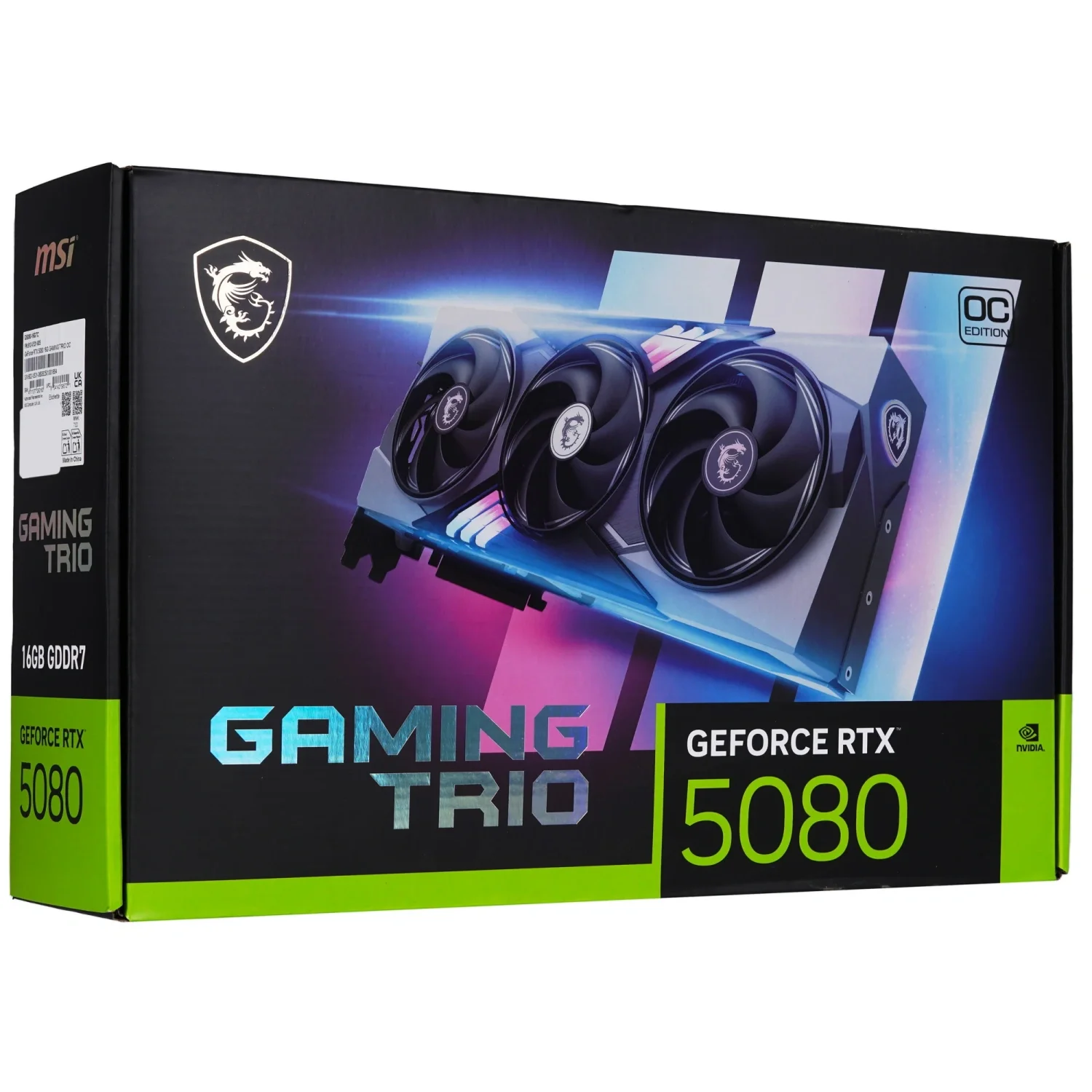 Видеокарта MSI RTX 5080 16G GAMING TRIO OC