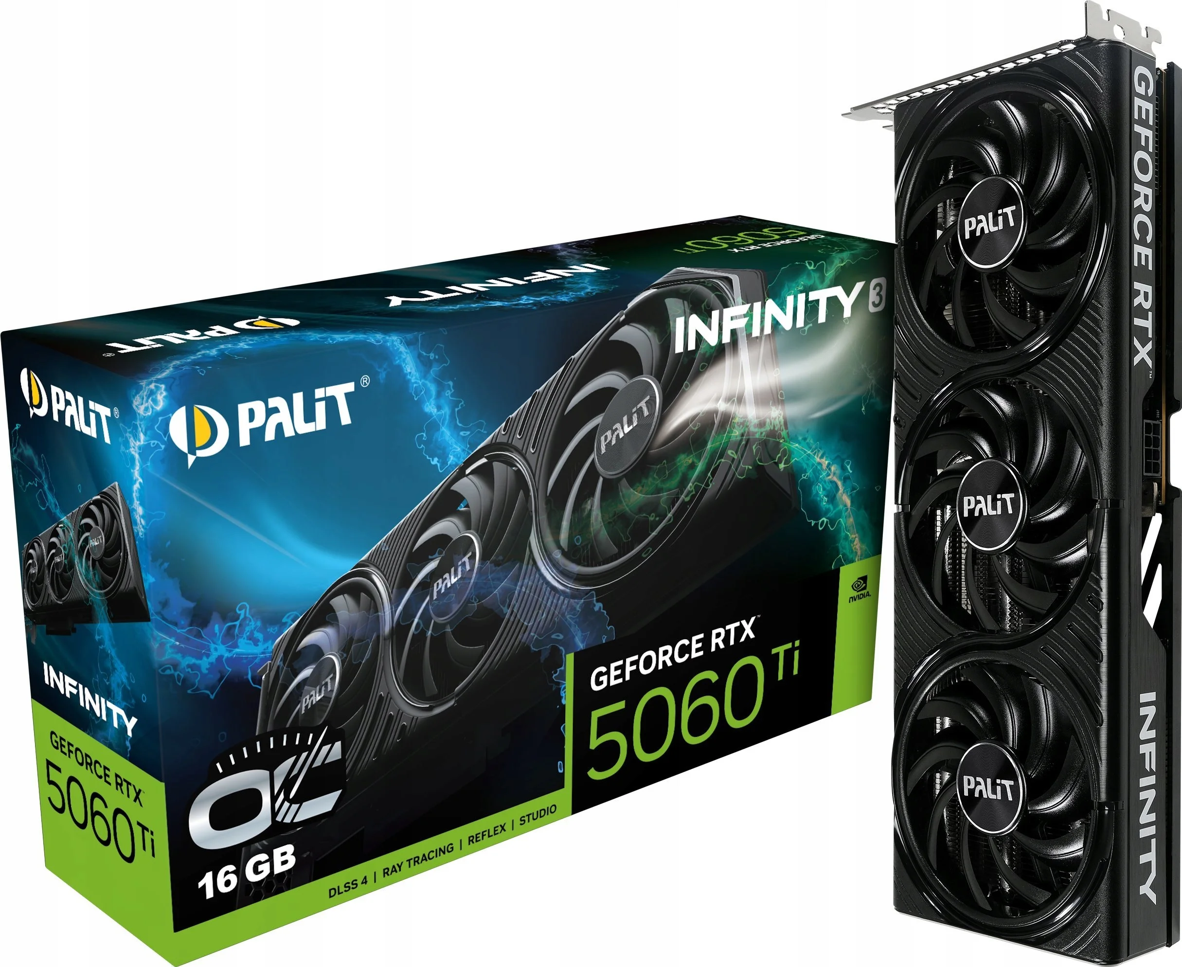 Видеокарта Palit GeForce RTX 5060 TI 8GB INFINITY 3 OC (NE7506TS19P1-GB2062S)