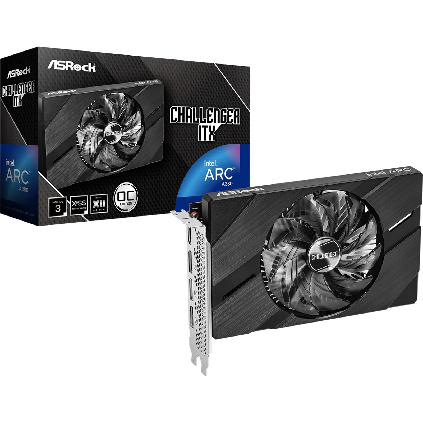 Видеокарта PCI-E 4.0 A380 6GB A380 CLI 6GO ASROCK