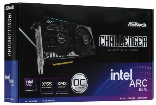 Видеокарта PCI-E 4.0 B570 10GB B570 CL 10GO ASROCK