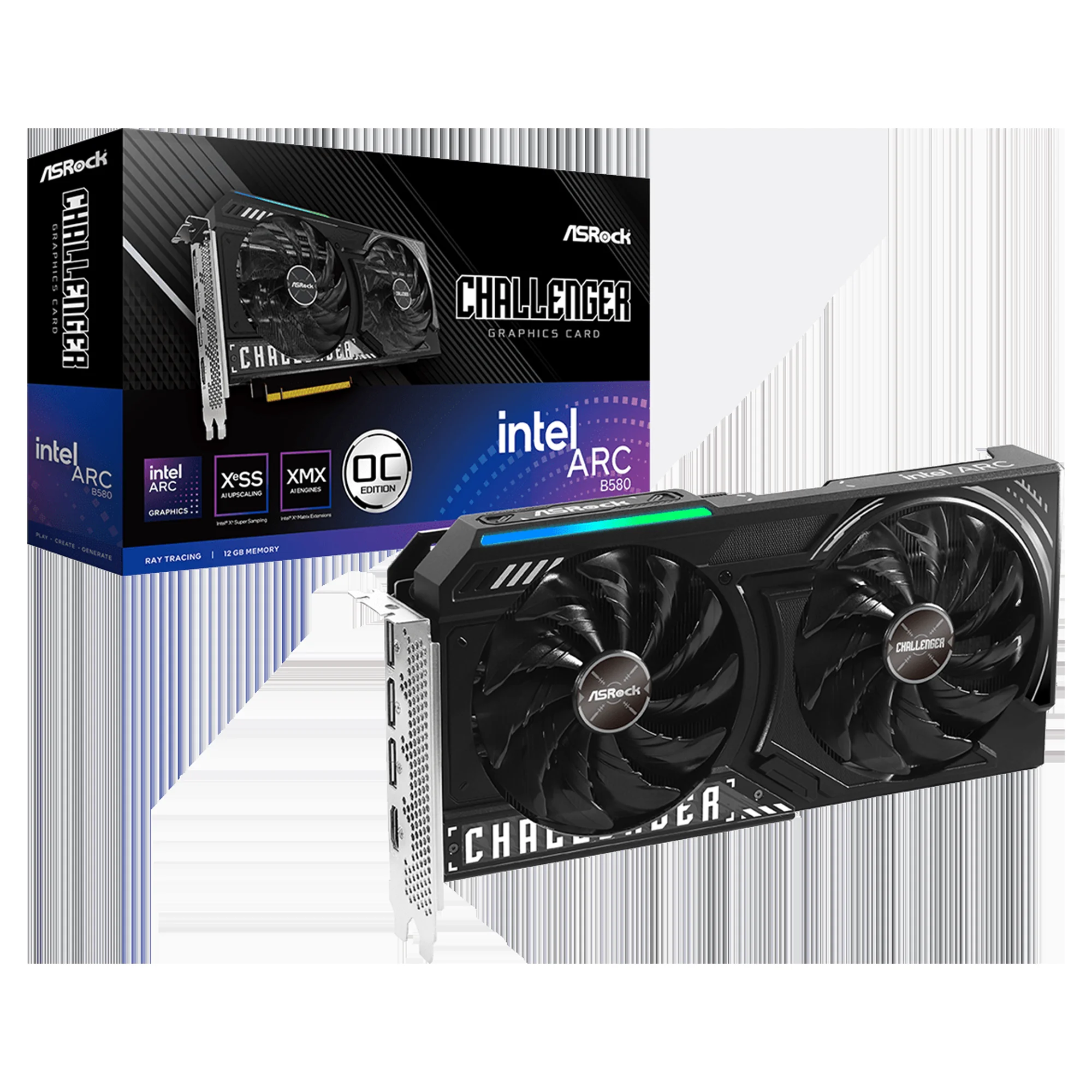Видеокарта PCI-E 4.0 B580 12GB B580 CL 12GO ASROCK