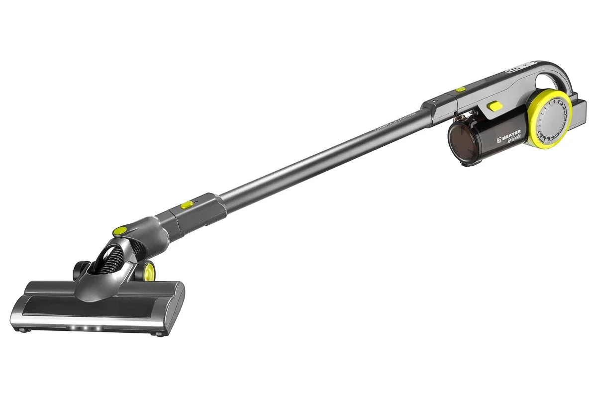 Пылесос портативный BRAYER BR4262 (1,200Вт,BLDCмотор, 1л,бат.22,2В, турбощетк с LED, база д/хран)