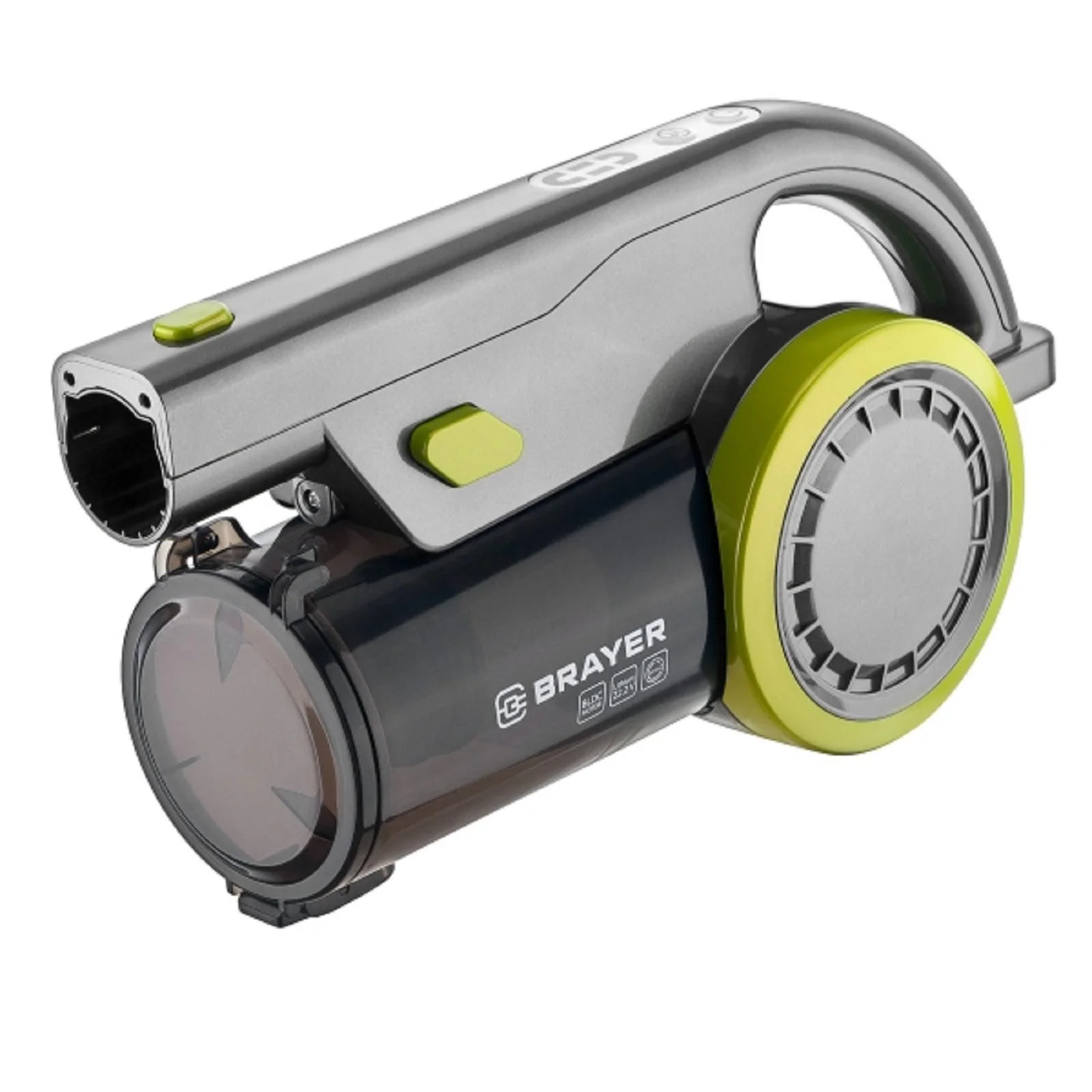 Пылесос портативный BRAYER BR4262 (1,200Вт,BLDCмотор, 1л,бат.22,2В, турбощетк с LED, база д/хран)