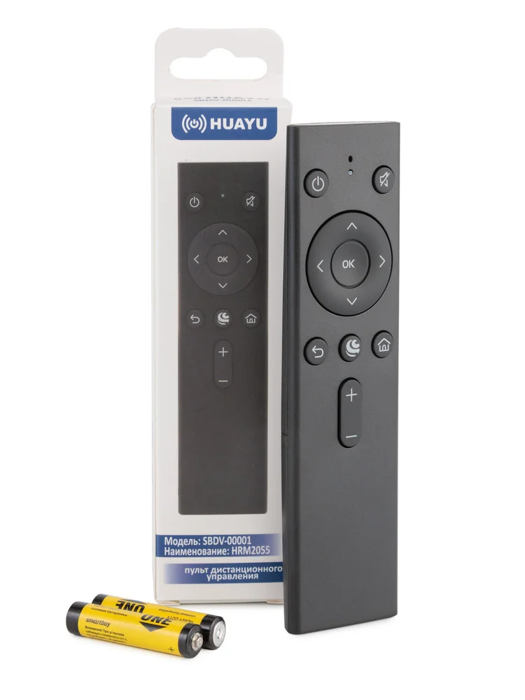 Универсальный пульт Huayu SBDV-00001BOX, SBER, Салют ТВ с голосовой функцией для телевизора Hyundai, BBK, Витязь (VITYAZ), STARWIND, SUNWIND, HI, Nove