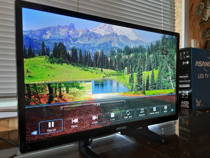Телевизор LED 24" ASANO 24LH1010T черный 1366x768, HD READY, 60 Гц, TFT, DVB-T2, DVB-C, USB, HDMI