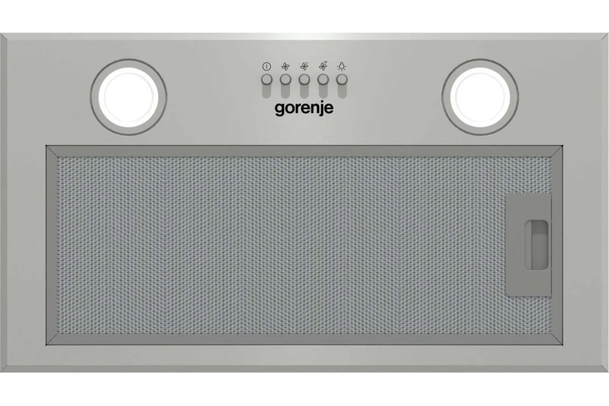 Вытяжка встраиваемая Gorenje BHI526E6X нержавеющая сталь, 52 см, 677 куб. м/ч, 61 дБ