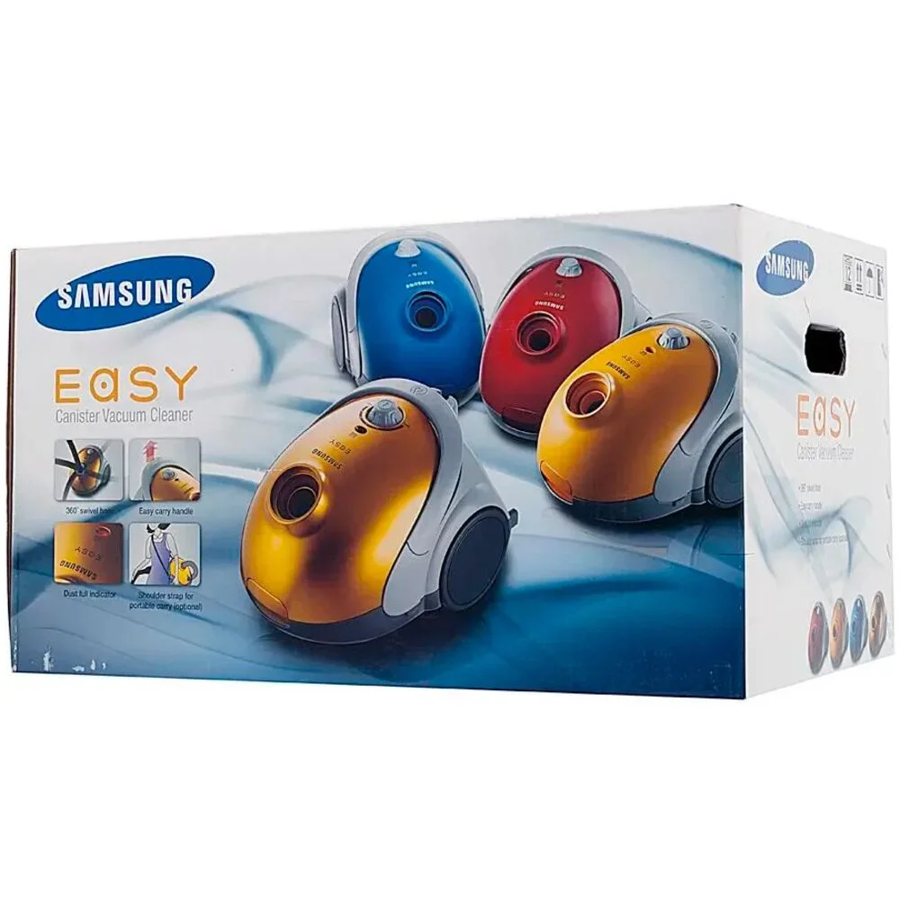 Пылесос Samsung VCC5251V3R 1800Вт, красный 410/1800 Вт, уборка сухая, пылесборник мешок, контейнер 2л
