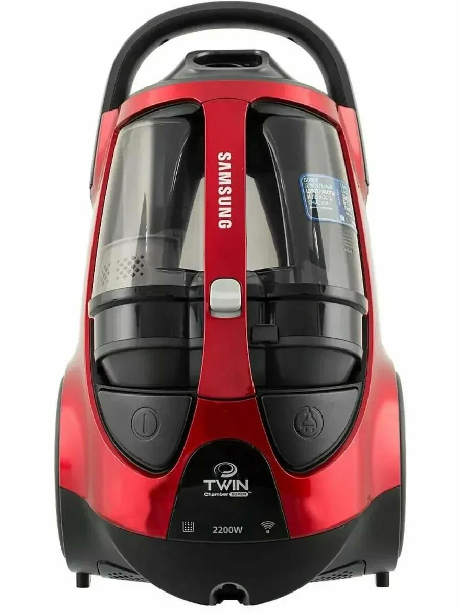 Пылесос Samsung VCC885HH3P красный, 430/2200 Вт, уборка сухая, пылесборник контейнер 2 л