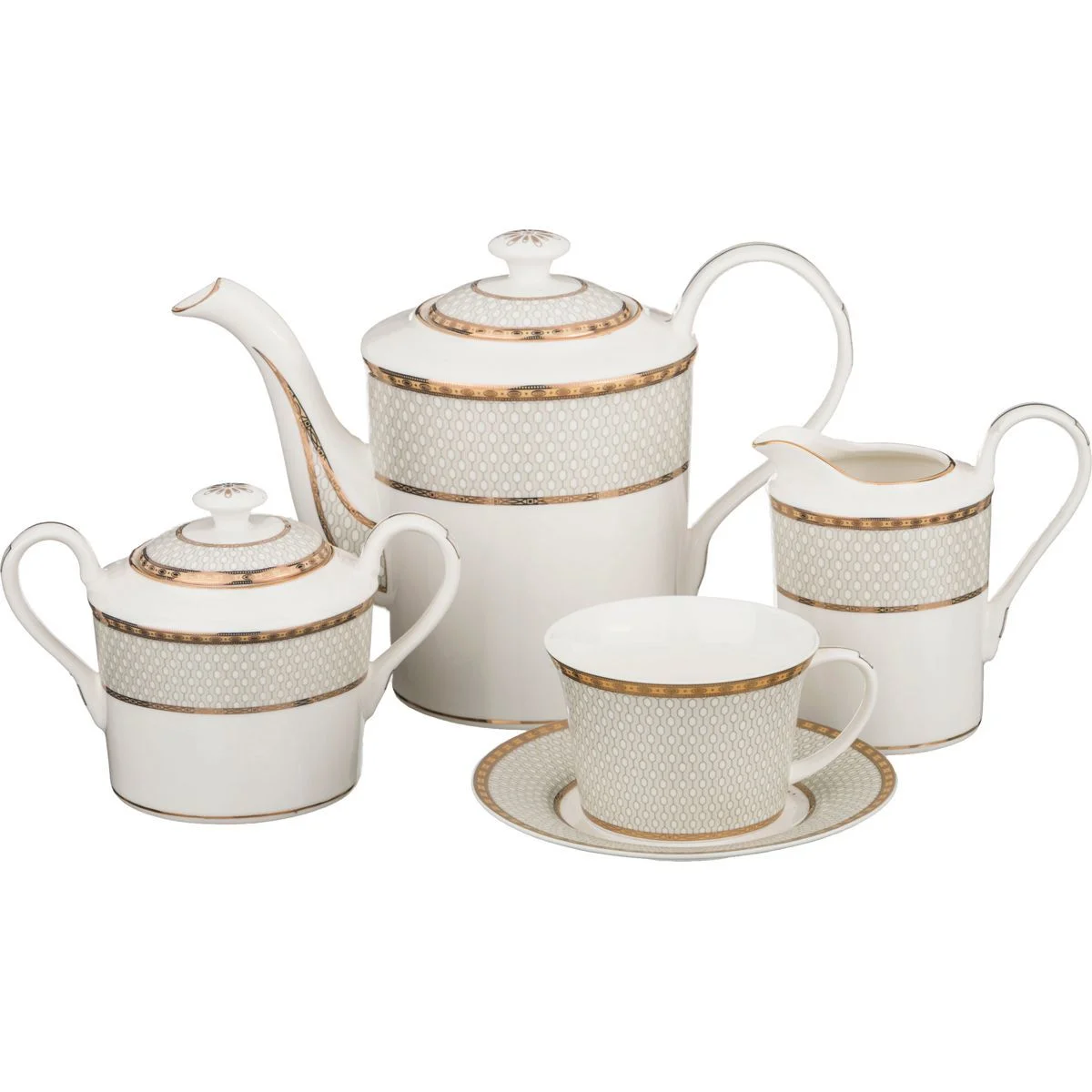 ЧАЙНЫЙ СЕРВИЗ LEFARD "CLASSIC" НА 6 ПЕР. 15 ПР. 1250/400/350/250 МЛ (КОР=1НАБОР.)