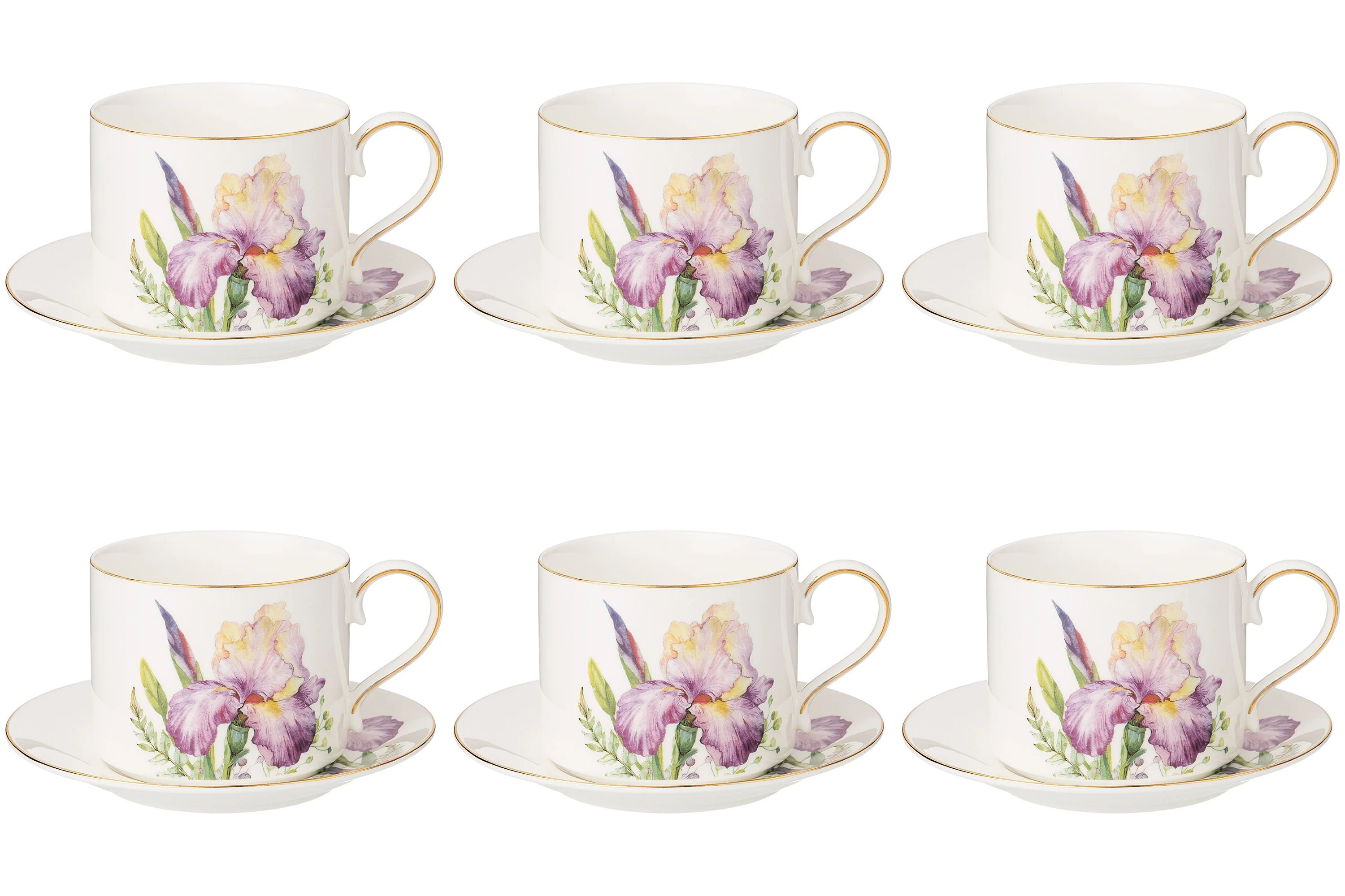 ЧАЙНЫЙ СЕРВИЗ LEFARD "IRISES" НА 6 ПЕР. 14 ПР. 1000/350/300 МЛ (КОР=2НАБ.)