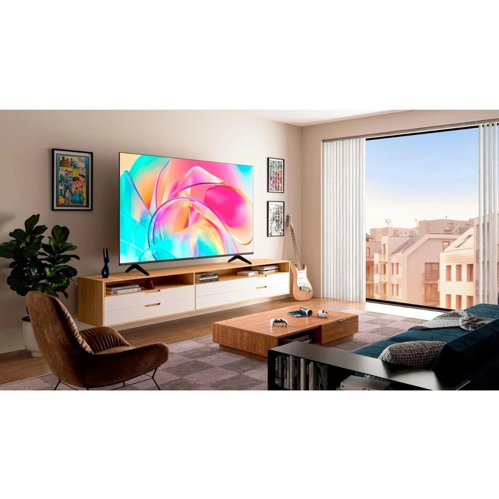 Телевизор QLED Hisense 75" 75E7S черный 4K Ultra HD 60Hz MEMC DVB-T DVB-T2 DVB-C DVB-S DVB-S2 USB WiFi Smart TV