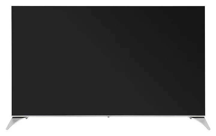 Телевизор QLED Hyundai 55" H-LED55QBU7500 Android TV Frameless черный/серебристый 4K Ultra HD 60Hz DVB-T DVB-T2 DVB-C DVB-S DVB-S2 USB WiFi Smart TV
