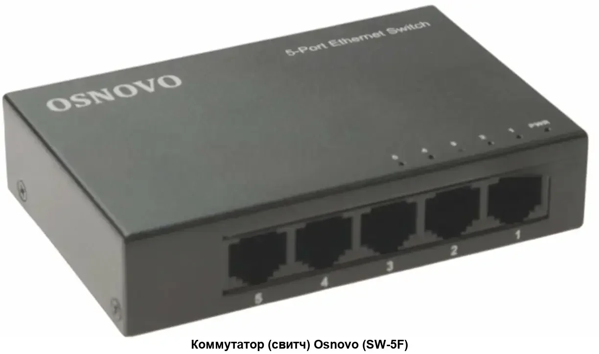 Коммутатор Osnovo SW-5F 5x100 Мбит/с неуправляемый