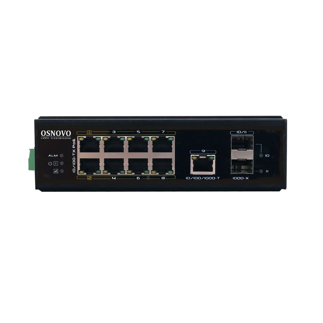 Коммутатор Osnovo SW-60812/I 8x100Mb 1G 2SFP 300W