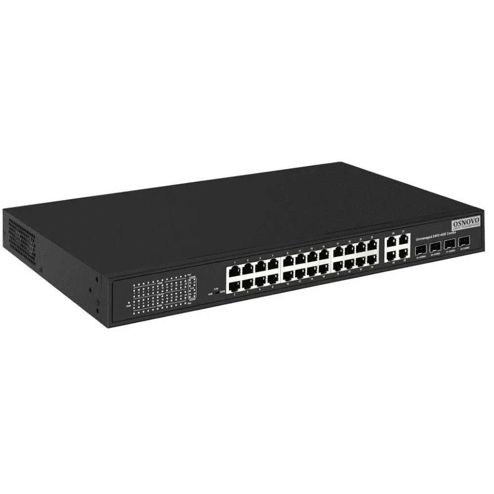 Коммутатор Osnovo SW-62422(400W) 26x100Mb 24PoE+ 400W неуправляемый