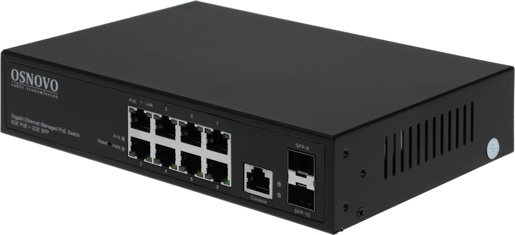 Коммутатор Osnovo SW-80802/L(150W) 8G 2SFP 8PoE+ 150W управляемый