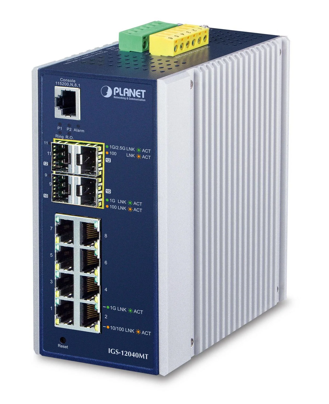 Коммутатор PLANET IGS-1600T IP30 Industrial 16-Port 10/100/1000T Gigabit Ethernet Switch (-40~75 degrees C, dual 12~48V DC/24V AC),UL certified
