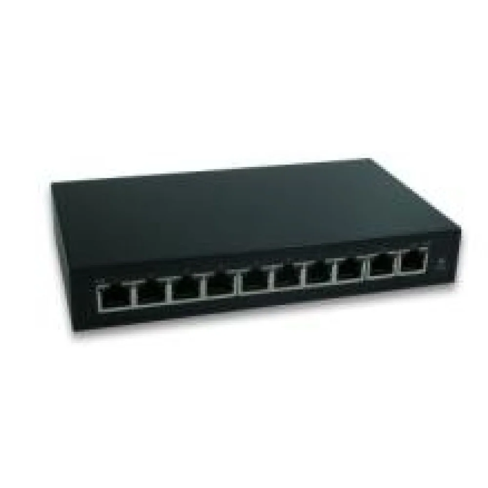 Коммутатор PoE NST NS-SW-8F2F-P - Fast Ethernet на 10 RJ45 портов. Порты: 8 x FE (10/100 Base-T) с поддержкой PoE (IEEE 802.3af/at), 2 x FE (10/100 Ba