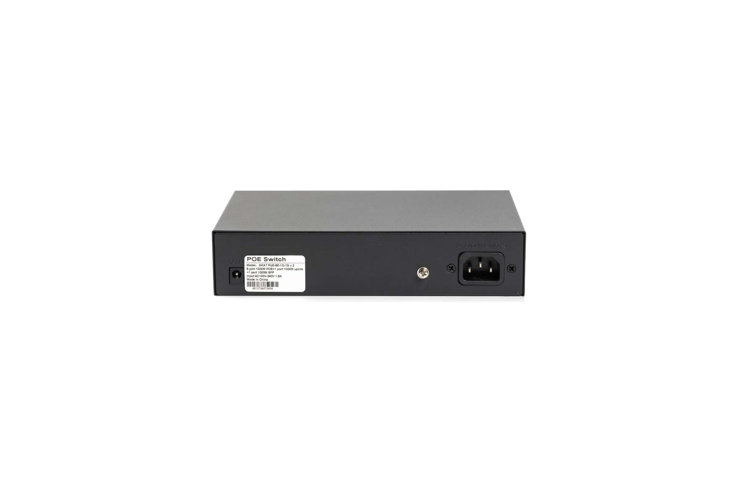 Коммутатор PoE Plus 4074 SKAT PoE-8E-1G-1S v.2 мощность 150Вт, порты: 8-Ethernet PoE, 1-Uplink, 1-SFP