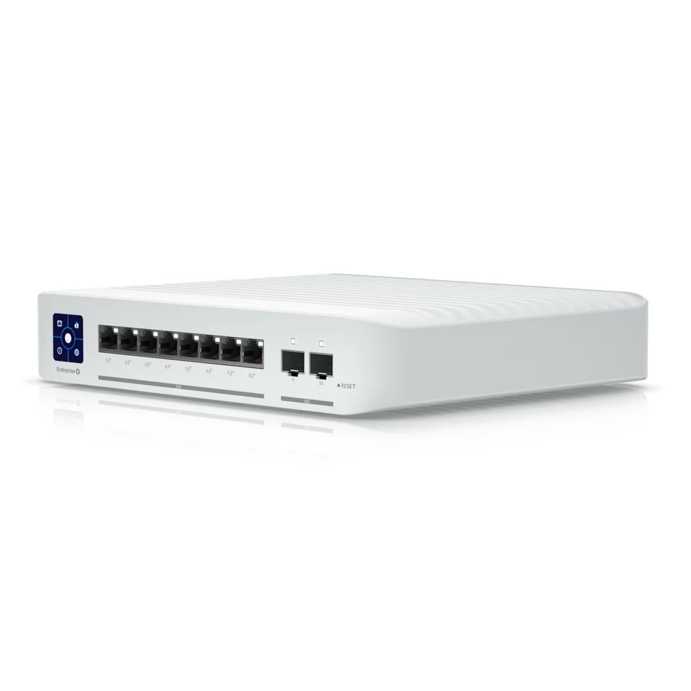 Коммутатор PoE в стойку Ubiquiti UniFi Switch Enterprise 8 PoE USW-Enterprise-8-PoE 8х 2.5G RJ45, 2х 10G SFP+, раздача 120 Вт