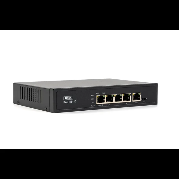 Коммутатор SKAT PoE-4E-1G PoE Plus 65Вт порты: 4-Ethernet 1-Uplink