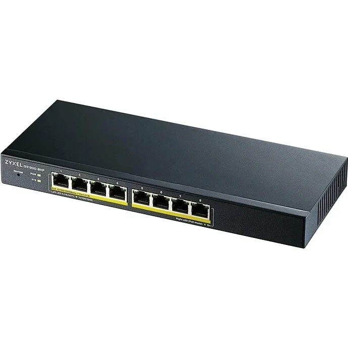 Коммутатор Smart L2 Zyxel GS1900-8, 8xGE, настольный, бесшумный
