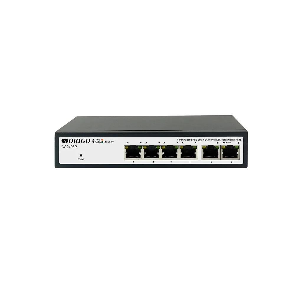 Коммутатор Smart Managed L2 PoE Switch 4 x 1000Base-T PoE+, 2 x 1000Base-T, PoE-60W budget