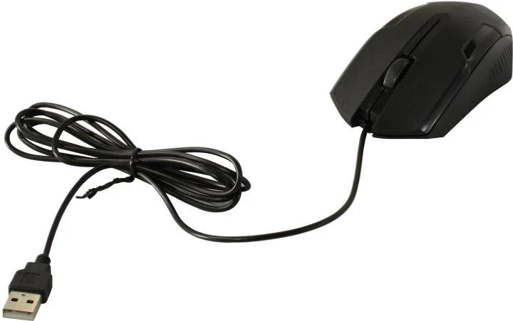 Мышь проводная ExeGate SH-9025S черный, 1000 dpi, USB, кнопки - 3