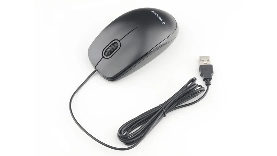 Мышь проводная Gembird MOP-200 черный, 1000 dpi, USB, кнопки - 3