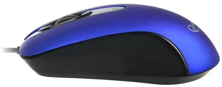 Мышь проводная Gembird MOP-400-B синий, 1000 dpi, USB, кнопки - 3