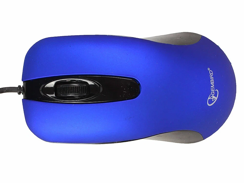 Мышь проводная Gembird MOP-400-B синий, 1000 dpi, USB, кнопки - 3