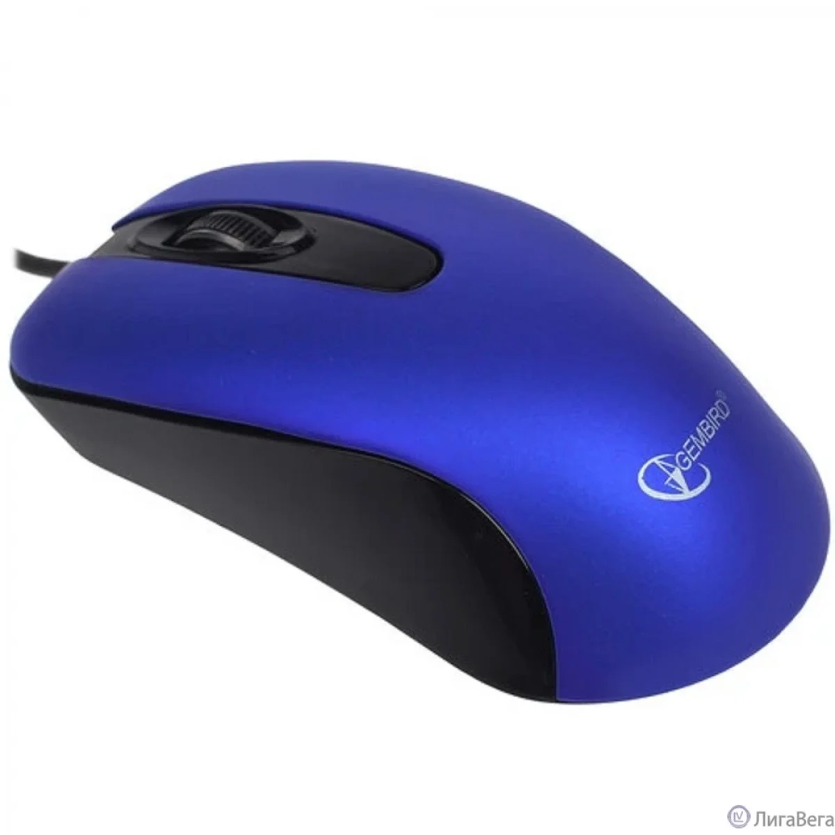 Мышь проводная Gembird MOP-400-B синий, 1000 dpi, USB, кнопки - 3
