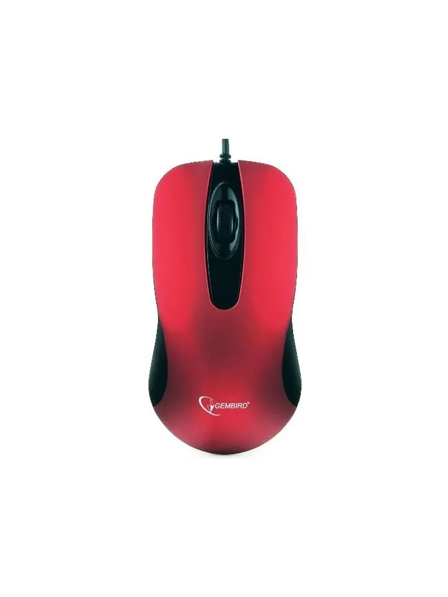 Мышь проводная Gembird MOP-400-R красный, 1000 dpi, USB, кнопки - 3
