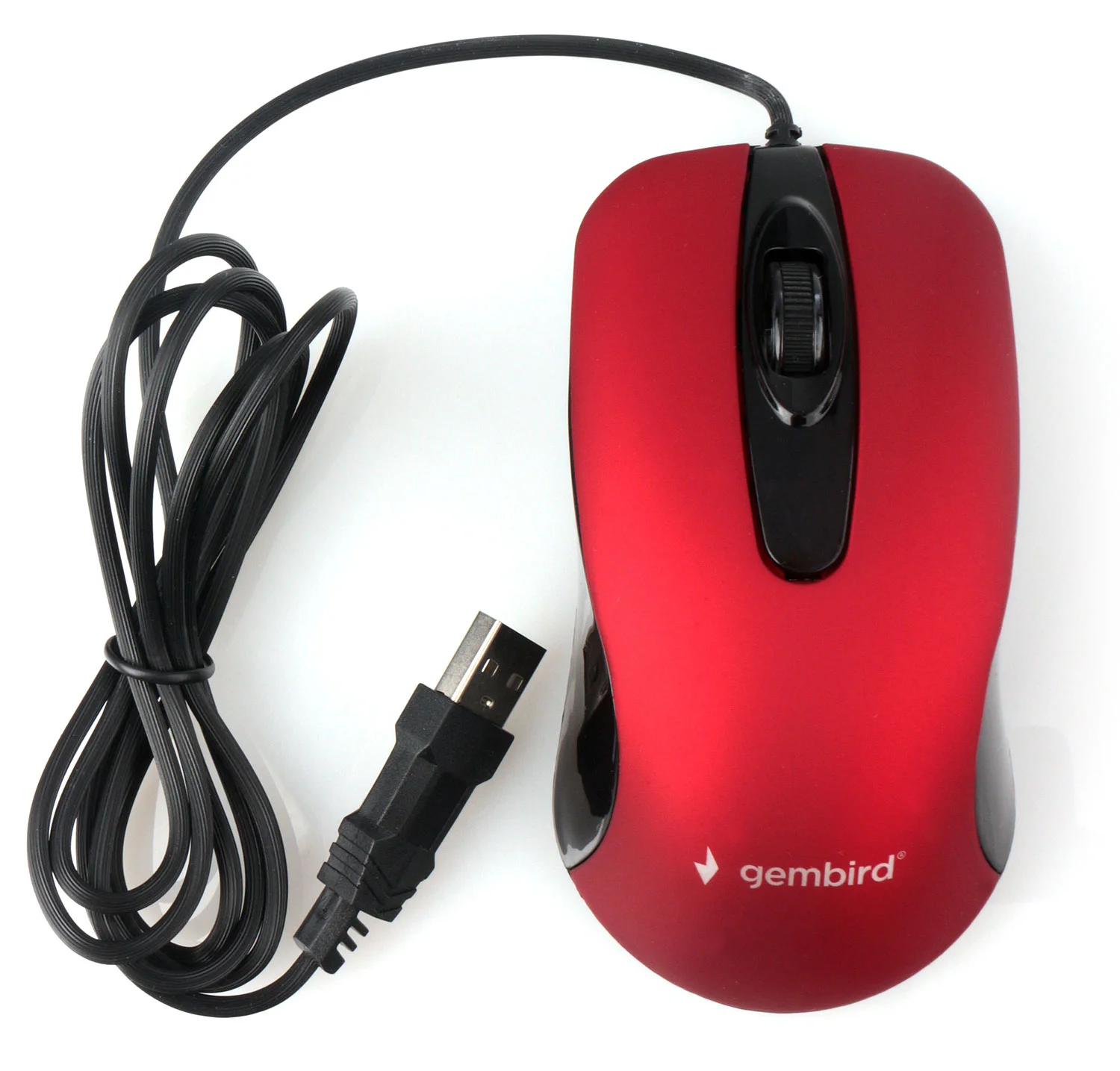 Мышь проводная Gembird MOP-400-R красный, 1000 dpi, USB, кнопки - 3